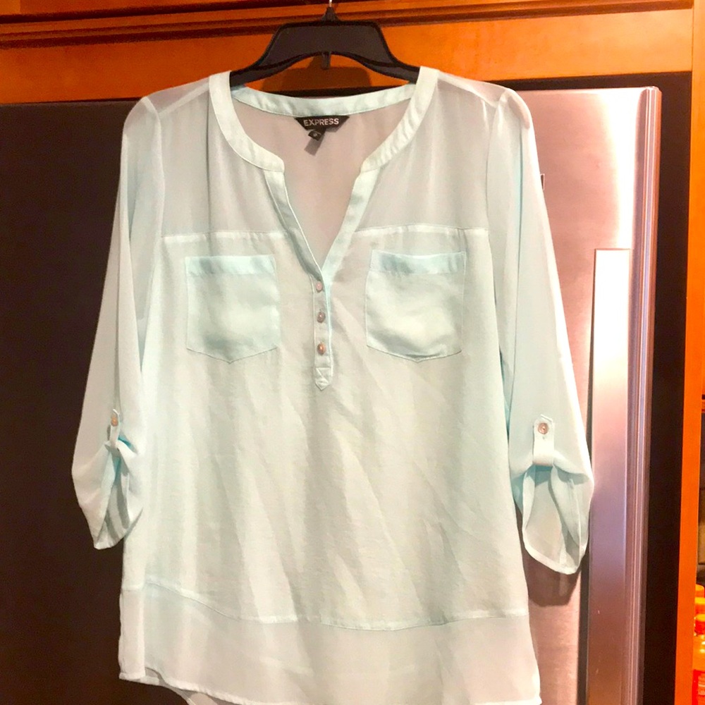 Express Womens Turquoise Blouse